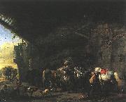 WOUWERMAN, Philips Scene in front of an Inn wet china oil painting artist
